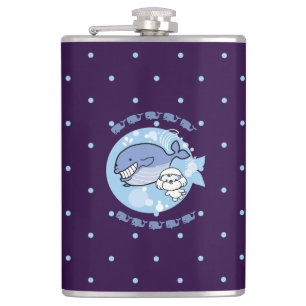 Bubbly schwimmt mit Wal Flachmann