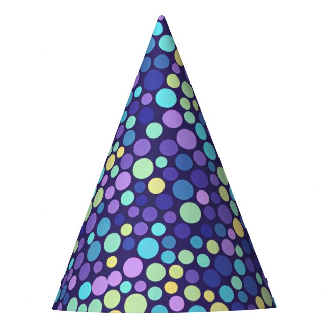 Bubbly Sea Dots Party Hat Partyhütchen (Vorderseite)