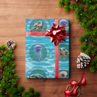 Bubbly Seas 5 Wrapping Paper Rolls Geschenkpapier