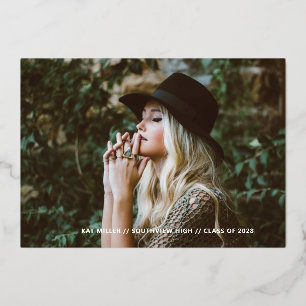 Bubbly Trendy Foil Abschluss Ankündigung