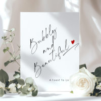 Bubbly und Beautiful Minimalistisch script Bridal