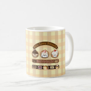 Bubbly und Friends Liebe Süßigkeiten Kaffeetasse