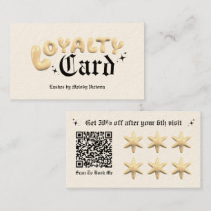 Bubbly Yellow Loyalty Business Card Visitenkarte