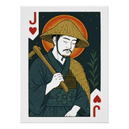 Bube der Herzen – Japanischer Bauer Poster