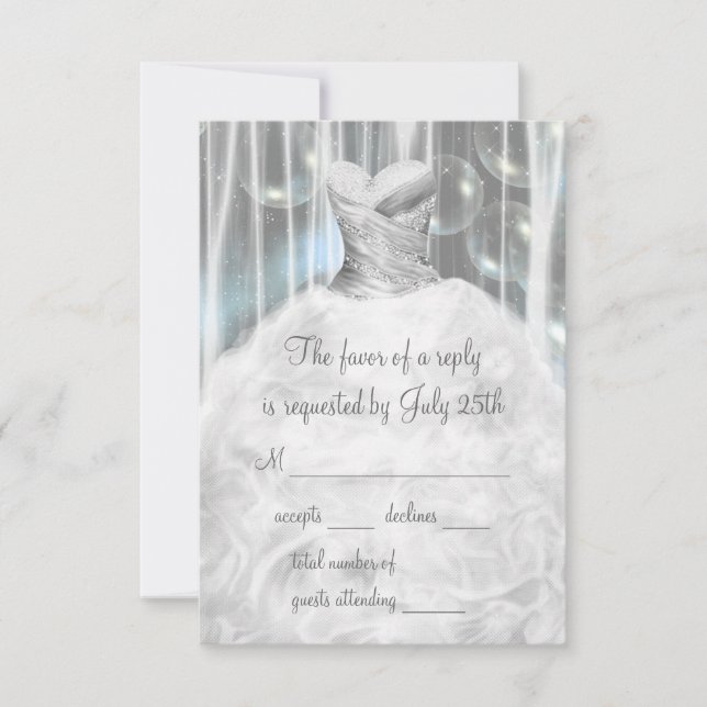 Bubles Robe de fête Blanc Quinceaera RSVP (Devant)