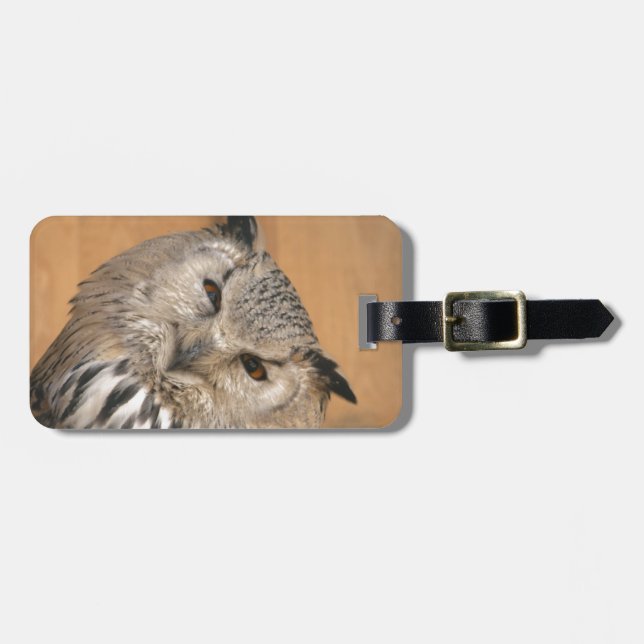 Bubo bubo sibiricus gepäckanhänger (Vorderseite horizontal)