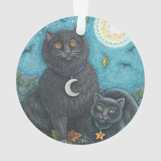 BUBO & PYEWACKET, SCHWARZE KATZEN FERIENORGANISATI ORNAMENT (Rückseite)