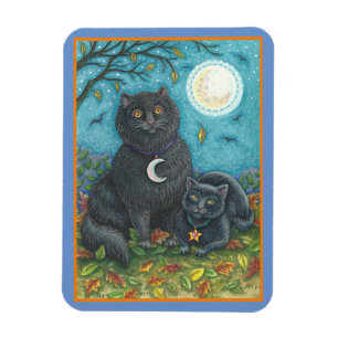BUBO & PYEWACKET SCHWARZE KATZEN, HALLOWEEN FOLK A MAGNET