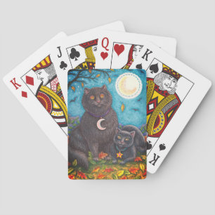 BUBO & PYEWACKET SCHWARZE KATZEN, HALLOWEEN FOLK A SPIELKARTEN