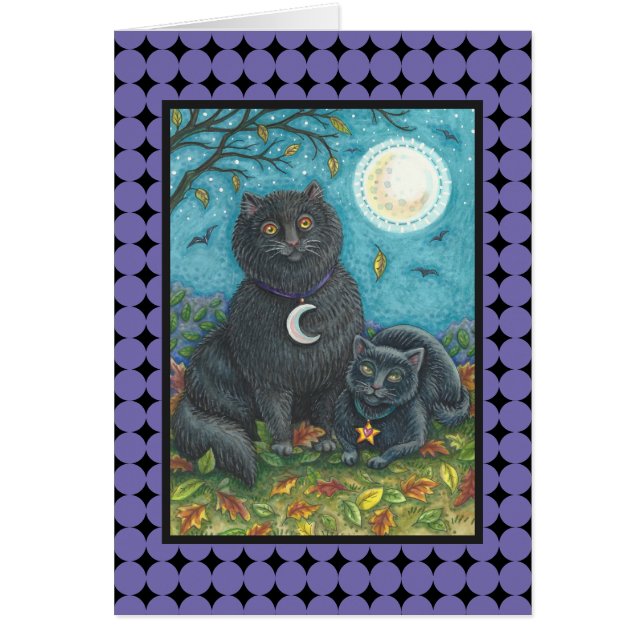 BUBO & PYEWACKET SCHWARZE KATZKARTE (Vorne)