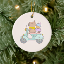 Bubu and Moonch, Scooter, Anfangspaar Keramik Ornament
