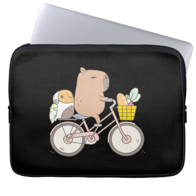 Bubu die Guinea Pig Biking Laptopschutzhülle (Vorderseite)
