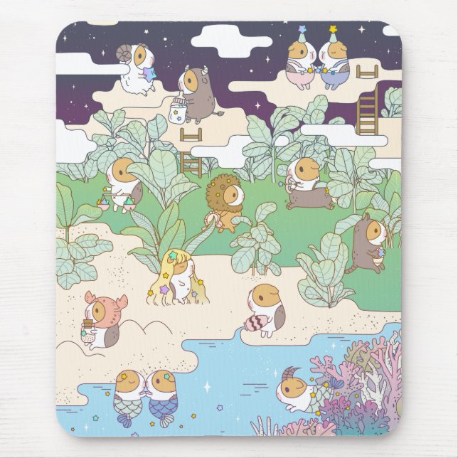 Bubu die Guinea Schwein, Holoscope Land Mousepad (Vorne)