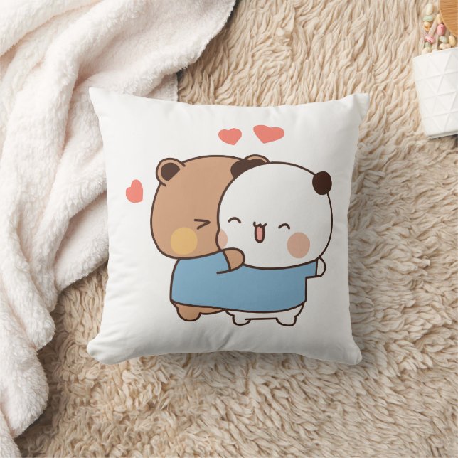 Bubu und Dudu Milk und Mocha Bears Kawaii Paar Kissen (Decke)
