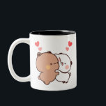 Bubu und Dudu, Panda und Brownie Bear Couple Zweifarbige Tasse<br><div class="desc">Panda Bear,  Bubu Dudu Liebe Couple Panda und Brownie Bear Couple</div>