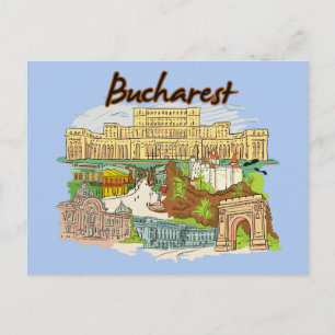 Bucarest, Roumanie célèbre carte postale de la vil