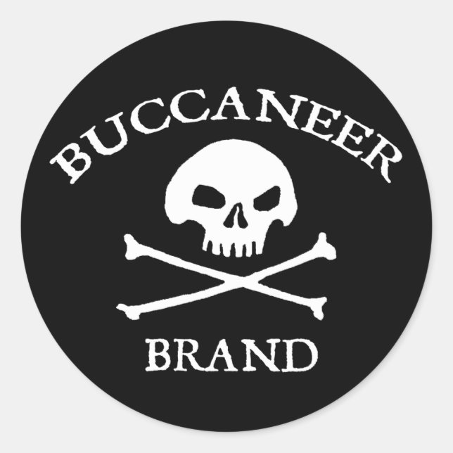 Buccaneer Brand Runder Aufkleber (Vorderseite)
