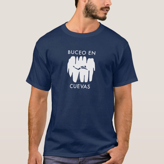 Buceo en cuevas!  Höhlentauchen im Yucatán! T-Shirt (Vorderseite)