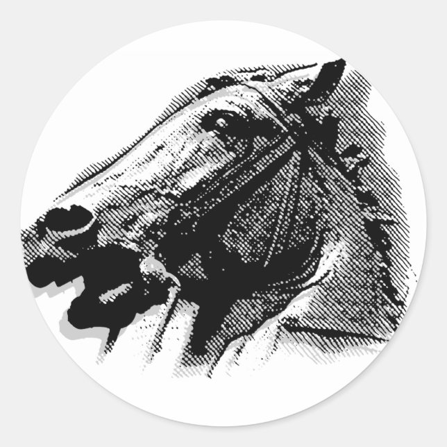 Bucephalus Runder Aufkleber (Vorderseite)