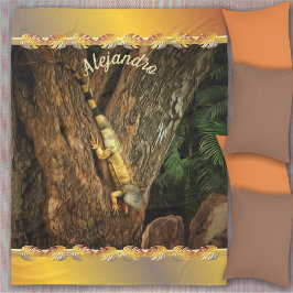 Bucerias Iguana 1069 Fleecedecke