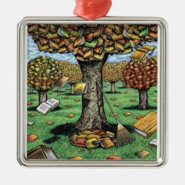 Buch-Baum-Verzierung Ornament Aus Metall
