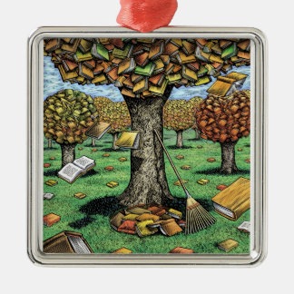 Buch-Baum-Verzierung Ornament Aus Metall