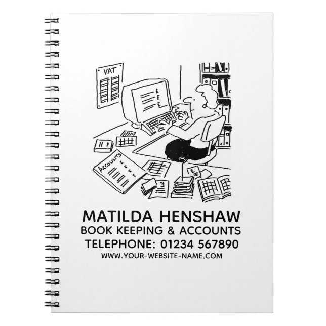 Buch Behalt & Buchhaltung Notebook (Vorderseite)