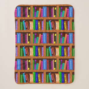 Buch-Bibliotheks-Bücherregal-hübsches Muster fü Sherpadecke