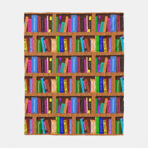 Buch-Bibliotheks-Bücherregal-Muster für Leser Fleecedecke