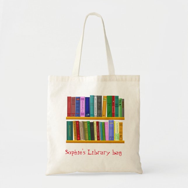 Buch-Bibliotheksnamenstasche des Kindes niedliche Tragetasche (Vorne)