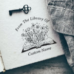 Buch & Blume aus der Bibliothek des Buches Ihren N Permastempel<br><div class="desc">Buchen & Blume aus der Buchbibliothek Ihr Name selbst-inking Briefmarke aus der Bibliothek oder dieses Buch gehört zu Gummi-Briefmarke mit einem zeichn von einem schönen Buch und Blume in der Mitte und Ihre benutzerdefinierte Text und Name in einem Vintagen Serif-Schriftart.</div>