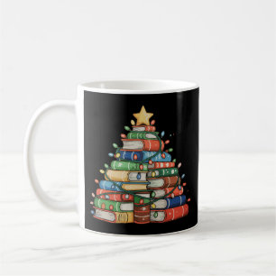 Buch Christmas Tree Lights Lehrer Librarian lesen Kaffeetasse