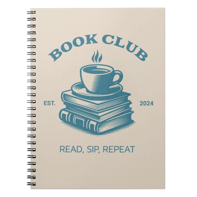 Buch Club Kaffee und Bücher lesen Sip Wiederholung (Vorderseite)