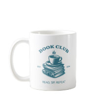 Buch Club Kaffee und Bücher lesen Sip Wiederholung