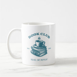 Buch Club Kaffee und Bücher lesen Sip Wiederholung Kaffeetasse