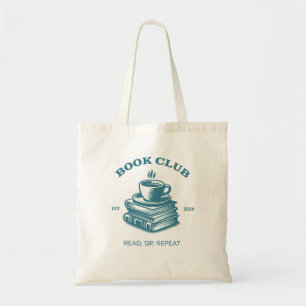 Buch Club Kaffee und Bücher lesen Sip Wiederholung Tragetasche