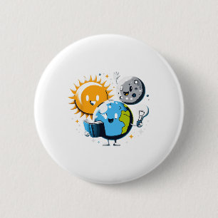 Buch Earth Moon Sun Funny Total Solar Ecli lesen Button