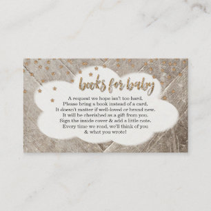 Buch-Ersuchen um die Babyparty-Einladung - Begleitkarte