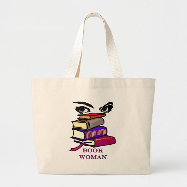 Buch-Frauen-Tasche Jumbo Stoffbeutel (Vorne)