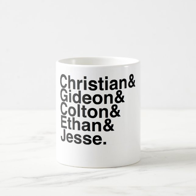 Buch-Freund christlich, Gideon, Colton, Ethan, Kaffeetasse (Mittel)