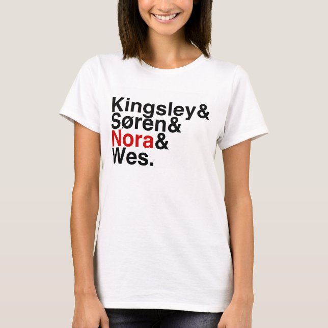 Buch-Freund Kingsley, Soren, Nora, Wes T-Shirt (Vorderseite)