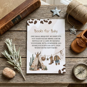 Buch für Baby-Cowboy rustikal elegante Baby-Party Begleitkarte