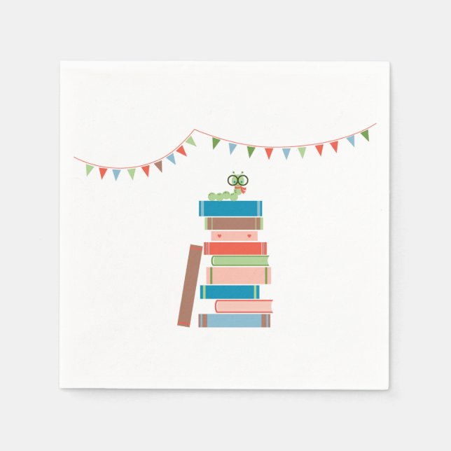 Buch für Babydusche Napkin Serviette (Vorderseite)