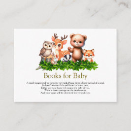 Buch für Waldtiere mit Kinderkarte Begleitkarte