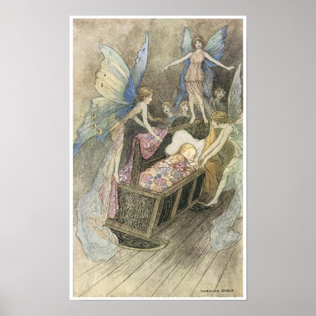 Buch Gedichte von Fairy, Warwick Goble Poster (Vorne)