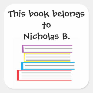 "Buch gehört…" Aufkleber