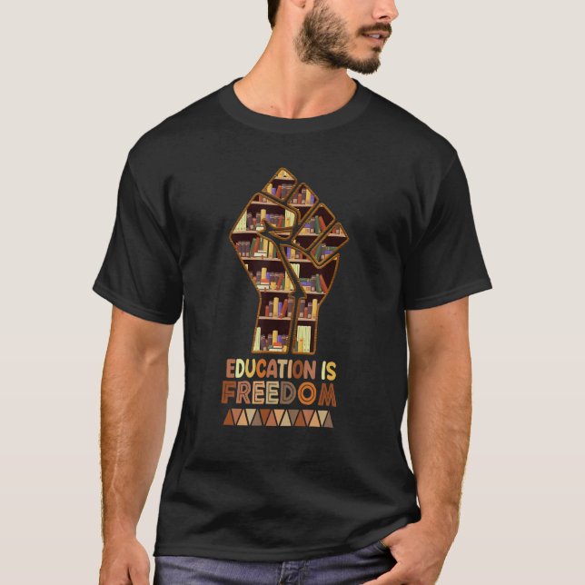 Buch Hand Schwarze Geschichte Monat Afrikanischer  T-Shirt (Vorderseite)