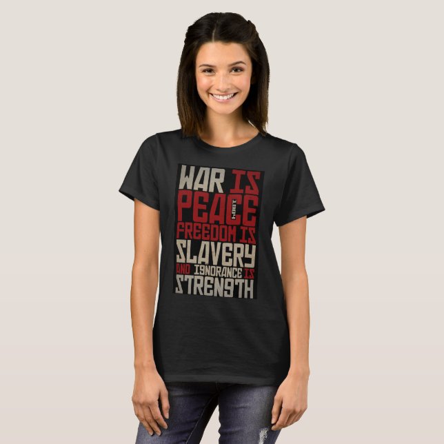 buch ist 1984 Krieg Friede, Freiheit ist T-Shirt (Vorne ganz)
