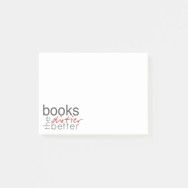 Buch-je schmutzigere desto bessere post-it klebezettel (Vorderseite)