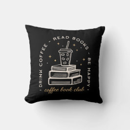 Buch Kaffee lesen zitiert dunkle akademische Ästhe Kissen